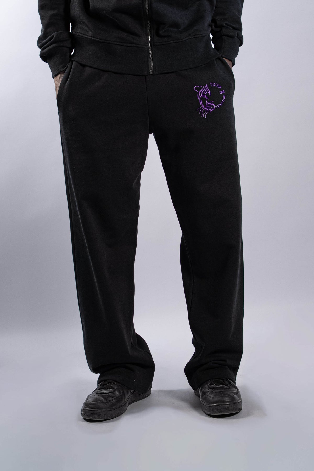 Jogging Premium noir – Coupe Droite Tiger Couture