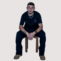 T-shirt Oversize Noir – Broderie Violette Tiger Couture